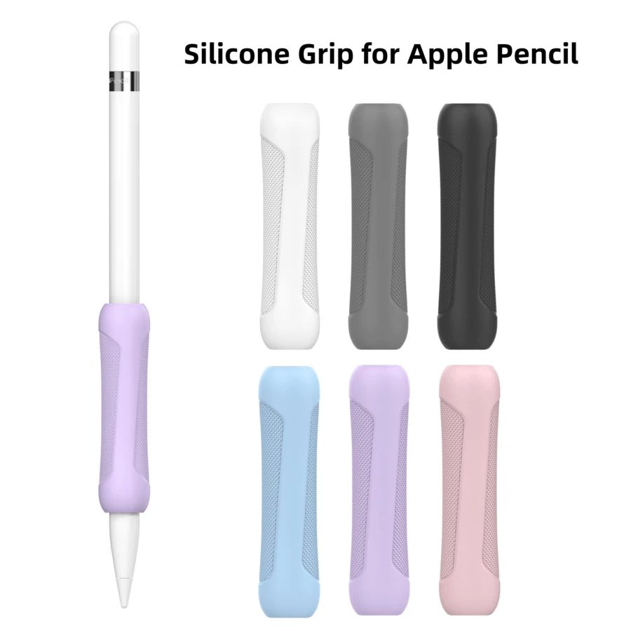 Ergonomics Grip Holder Compatible With Apple Pencil 1st Gen Accessory Slim Silicone Protective Sleeve Cover Holder Compatible With Apple Pencil - Multicolor - View 1