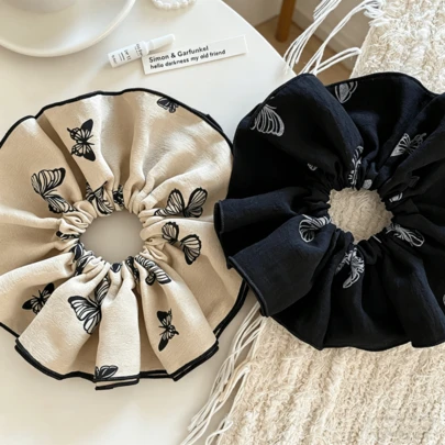 Vintage Butterfly Large Design, Full Of Fashion Vibe High Elastic, No Damage & No Crease All-Match For Daily, Dating And Party
