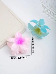 6 piezas Estilo bohemio Dulce Clips para el cabello de 8 cm con flores de margarita de color gelatina, Accesorios para el cabello con flores frescas minimalistas, Adecuado para moda casual diaria y vacaciones en la playa, Pinzas para el cabello, Pinzas elegantes para el cabello, Atuendos de verano - plumeria - Ver 3