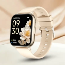 Reloj inteligente unisex con llamadas inalámbricas y alertas de mensajes, podómetro, seguimiento de calorías y distancia, modos deportivos múltiples, control de música, cámara remota, alarma, caja de metal y correa de silicona, batería de 180mAh, carga USB, reloj inteligente multifuncional para teléfonos inteligentes, regalo para vacaciones - Multicolor - Ver 10