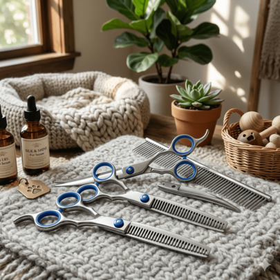 4Pcs Professional Pet Grooming Scissors Set With Safety Round Tips - 6" Sharp S…
