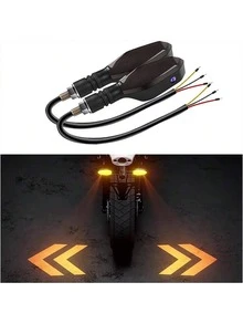 2PCS Universal Motorcycle Turn Signal LED Cold Arrow Indicator Projector, 27 RGB Flowing Daytime Running Lights - Amber Motorcycle Signal Turn Signal - Multicolor - View 10