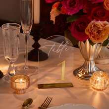 10-Piece Transparent Acrylic Wedding Table Number, Self-Standing Modern Arched Sign For Reception Seating, Anniversaries And Bridal Parties, Elegant Wedding Decoration. - 11-20 - View 5