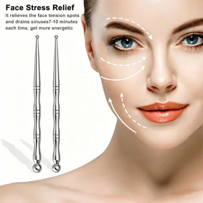 Stainless Steel Manual Needle Pen - Deep Tissue Massage Tool - Trigger Point Massage Pain Relief Therapy Tool, Full Body Relaxation Trigger Self-Massage Acupressure Stick