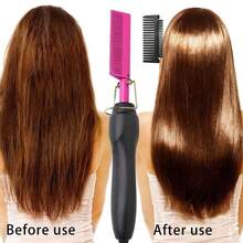 Professional Ceramic Hair Straightener With Multi-Function Copper Straightening Comb - View 3