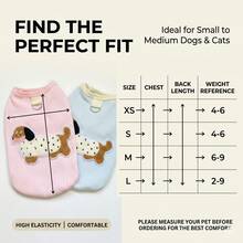 1pc Cartoon Striped Pet Vest, Breathable Polyester Blue-Gold Ombre Anti-Shedding Apparel Suitable For Small/Medium Dogs & Cats, With Bow Decor, Suitable For Spring/Summer, Perfect Gift For Mother's Day And Eid Al-Fitr, Pet Clothes, Pet Vest, Dog Clothes, Cat Clothes, Pet Supplies, Mother's Day - Multicolor - View 5