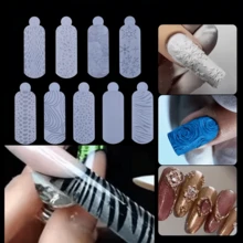热销美甲硅胶膜模具，圣诞雪花豹纹3D膜，辣妹风，DIY美甲工具套装。适用于美甲艺术和美甲沙龙模具。 - 彩色 - 查看 1