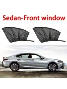 2 或 4 件通用汽車窗戶遮陽網，適用於所有車型 - 通風與遮陽，側窗防曬 - 黑色 - 查看 15