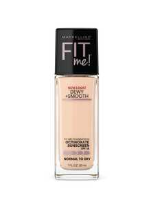 Maybelline Fit Me Dewy + Smooth Foundation 102 Fair Porcelain 1oz/30ml (Packaging May Vary) - Makeup,Base,Day Long Lasting,Waterproof,For Women Girls,Men Boy, Suitable For Birthday,Party,Office,Gift,Ideal For Y2K Fancy Fashion - 102 Fair Porcelain - View 1