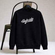 2-Pack Club Crew Neck Sweatshirts, Sweater Style, Streetwear Premium Outerwear For Everyday Wear In Winter - 黑與藍 - 查看 2
