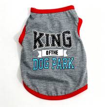 8 Cute Pet Summer Clothes, Breathable And Comfortable Polyester Woven Vest, Letter Print Thin T-Shirt, Suitable For Small And Medium Dogs And Cats - Multicolor - View 8