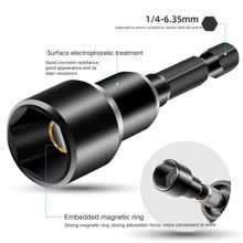 Bộ 12 mũi khoan từ tính, bộ đầu tuýp lục giác từ tính cho máy khoan điện. - Bộ 12 nắp đầu lục giác - màu cam - Xem 3