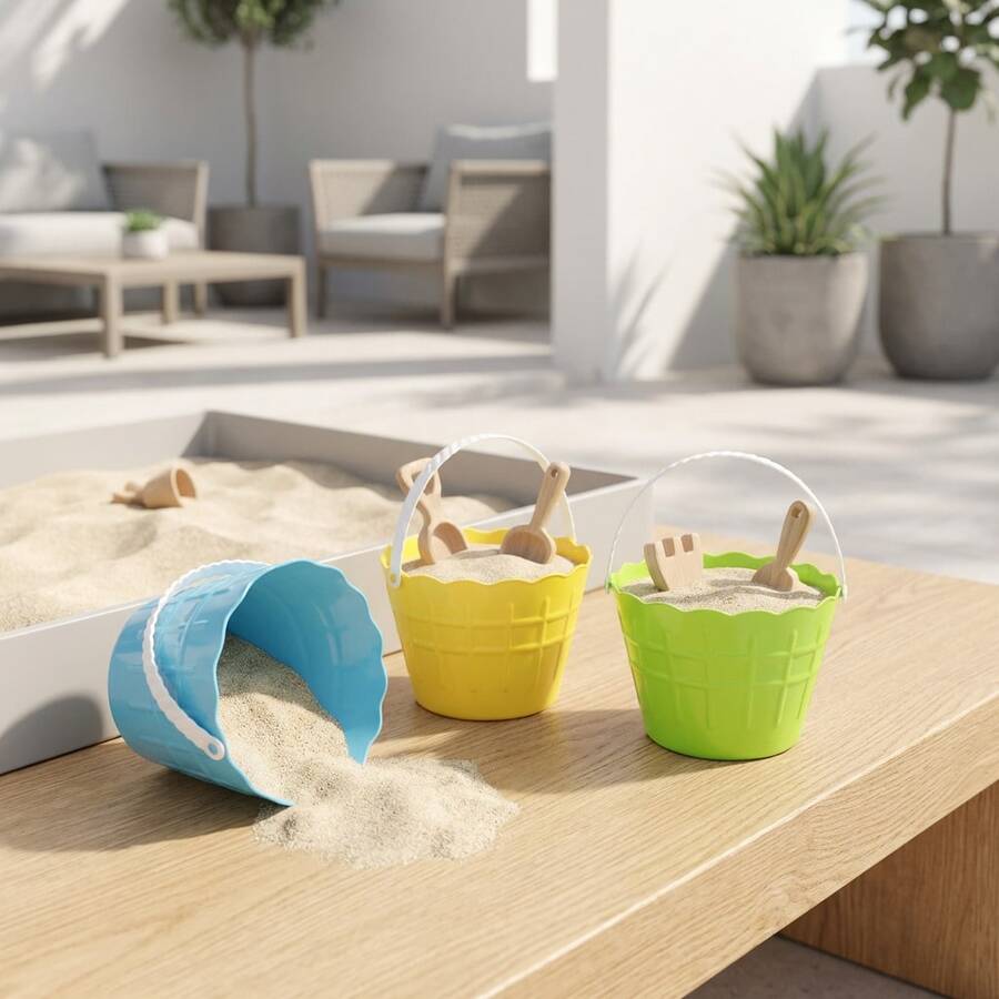 CASAMAX WL 1pc Mini Plastic Bucket / 840ml / ø14.1*9.3cm / COLOR WILL BE SENT AT RANDOM - Multicolor - View 1