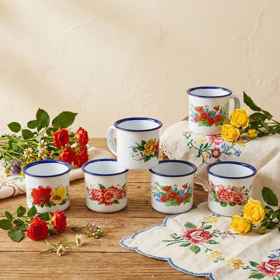 CASAMAX WL 1 pieza. Pocillo de Peltre Mini 70 ml Diseño Floral Vintage para Café, Tequila y Degustaciones. Pequeño, clásico y perfecto para disfrutar cada sorbo. El estilo se envía al azar. - Multicolor - Ver 1