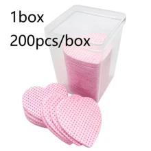 2000/1000/200 miếng khăn lau móng tay - Miếng tẩy sơn móng tay chuyên nghiệp không xơ, khăn lau gel UV, dụng cụ làm sạch móng không mùi (hình trái tim) - Hồng - Xem 11