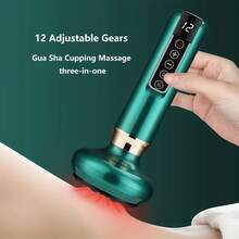 1 Adjustable Electric Cupping And Scraping Massage Device, USB Charging - Home Self-Care Equipment, Holiday Gift, Durable Material, Suitable For Full Body, Leg, Hand, Back Massage And Scraping, Suitable For Family Use, Cupping Therapy - Multicolor - View 3