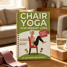 1 Book "30-Day Chair Yoga Guide: Weight Loss, Muscle Gain And Flexibility" - Suitable For Beginners, Seniors And Adults, 60 Exercises, Size 5.5x8.3 Inches Green Cover Design | Paperback | Durable Spiral Binding - Yoga Planner - View 5