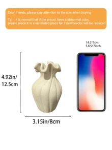 哑光乳白色雕塑花瓶，现代装饰落地/桌面花瓶，简约北欧风格家居装饰，优雅适用于客厅、餐桌、婚礼和圣诞节中心摆设，礼品之选，闺蜜礼物，女士冬季礼物 - C - 查看 13
