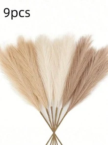 9pcs/18pcs/50pcs/Set Artificial Cattail Rabbit Tail Flowers, Minimalist High-End Home Decor, Fake Floral Plant Garden Decoration - Multicolor - View 9