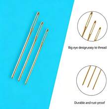 30 件/套十字绣针 3 种尺寸带针盒和穿线器，适合手工 DIY 刺绣 - 22#24#26#共30根+塑膠筒 - 查看 3