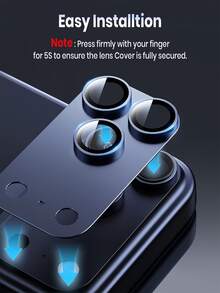 Alloy Solid Color 1pc Camera Lens Protector Made Of Matte Metallic Aluminum Alloy Tempered Glass For IPhone 17 Pro Max/17 Pro, Easy To Apply, Scratch-Resistant, Full Coverage, Compatible With Protective Cases, Unisex, Bubble-Free, High Hardness, Mother's Day Birthday Gift - Metal Armor - View 6
