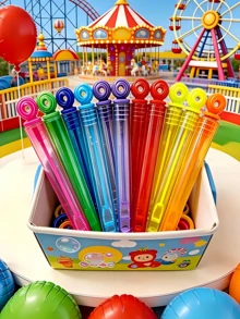 6/12/24/48pcs Mini Bubble Wands, Back To School Classroom Rewards, Halloween Toy Party Favors, Goodie Bag Fillers, Colorful Bubble Test Tubes Non-Candy Gifts, Student Science Theme Gifts (Solution Not Included), Wedding, Thanksgiving - Multicolor - View 7