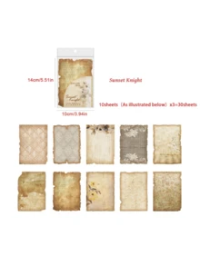 30pcs Scrapbooking Paper, Handmade Diary DIY Decoration Collage Material - MultiWarna - View 14