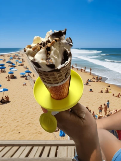3pcs Ice Cream Mold Set - Ice Cream Tray With Drip Cover, Portable Summer Dessert Holder, Dishwasher , Summer Ice Cream Rack, Portable Snack Container With Handle