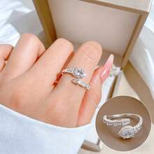 1pc Snake Shaped Adjustable Ring Jewelry, Versatile Luxury Elegant Minimalist Design Jewelry Gift - Snake Ring - View 6
