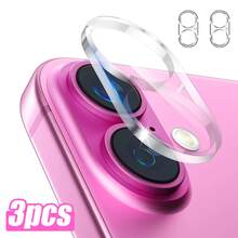 3pcs High Definition Transparent Camera Lens Protector Film For IPhone 16/16Pro/16 Pro Max/16 Plus/17/15/14/13/12/11 Series, Scratch-Resistant Anti-Bubble Tempered Glass Lens Cover, No Impact On Photography - Clear - View 25