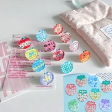 10/15/20/25/32/40/50Pcs Transparent Printed Apple Buttons Accessories Clothing Buttons Hollow Out Clogs Shoe Decor Phone Case Accessories Wholesale, Random Styles - A - View 5