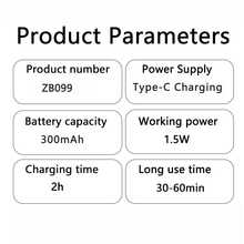 AOYI 可充電手持風扇，便攜式迷你個人夏季風扇，配備 300mAh USB 可充電電池，1 段風速，可拆卸底座的個人桌面風扇，旅行度假必備，適用於居家、辦公室、學校、戶外 - 小花粉色 - 查看 6