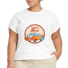 2026 Camiseta unisex de algodón casual de verano, estampada diseño playero surf atardecer, ropa de vacaciones, colores blanco y negro, tallas extras disponibles - Blanco - Ver 4