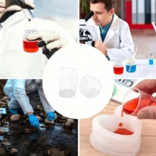 30毫升/1盎司塑料量杯，透明刻度杯，5/10/20个装透明环氧树脂混合杯，配5/10/20根木制搅拌棒，用于树脂、环氧树脂、染色剂、油漆混合（5+5、10+10、20+20） - 數量 - 查看 2