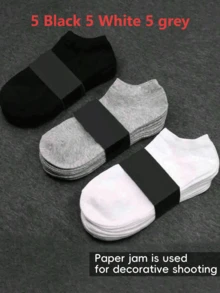 1/5/10/15/20 Pairs All-Match Men's Ankle Socks, Soft Lightweight Versatile Low-Cut Socks, Women's Knee-High Socks And Pantyhose, Men's Crew Socks, Women's Sailor Socks - Multicolor - View 14