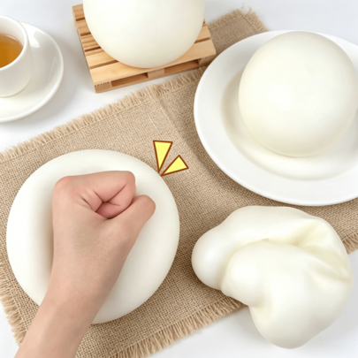 1pc Soft Squishable Japanese-Style Steamed Bun, Slow Rebound Elastic Texture, Leaves Indentation When Pressed, Helps Adults Relieve Stress; Suitable As Birthday, Holiday Or Theme Party Gift