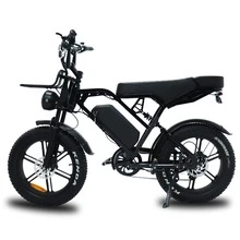 VOMO Bicicleta eléctrica X80 Ultra, bicicleta todoterreno de 20 pulgadas con neumáticos anchos, motor de 1000 W, batería de larga duración de 48 V y 15 Ah, 7 velocidades, frenos hidráulicos dobles, suspensión completa, adecuada para ciclismo de montaña, paseos por la playa y paseos en la nieve. - Negro - Ver 14