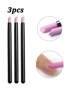 1/3/5件套石英指甲笔套装，45°斜角角质去除器和死皮清洁器，多功能美甲抛光工具 - 彩色 - 查看 10
