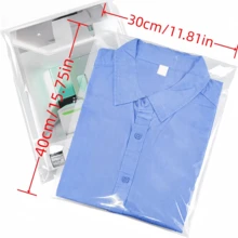 XZV 100 túi nhựa trong suốt tự dính, chống phai màu, thích hợp đựng quần áo, áo sơ mi, quà tặng, có thể đóng mở lại, tái sử dụng, đựng đồ trong suốt, chất liệu polyethylene, bao bì quần áo, túi nhựa OPP trong suốt chống bụi, giấy kính, tự dính, hai lớp dày 0.0563mm/2.222mil, thích hợp cho sinh nhật, kỷ niệm, đám cưới, trang trí, phụ kiện, thiệp, quần áo. - Hoàn toàn minh bạch - Xem 6