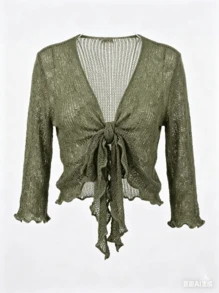 Magic Jacket Plain Casual Wool-Like Fabric Curly Magic Jacket Tea Party Luncheon Country Music Concert Airport Outfits Homecoming Birthday Party Holiday Night Out Bachelorette Party Travel Daily Formal & Evening SPRING SUMMER - Màu xanh Ô liu - Xem 1