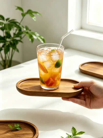 1/2/3 ชิ้น ที่รองแก้วไม้รูปวงรี, เหมาะสำหรับชายามบ่าย, กาแฟ, เครื่องดื่มชา, ยังสามารถใช้เป็นของตกแต่งบ้านสไตล์มินิมอล, เหมาะสำหรับร้านอาหาร, ปาร์ตี้, โรงแรม, โฮมสเตย์ และการรวมญาติ, เหมาะสำหรับตกแต่งห้องครัวและโต๊ะอาหาร