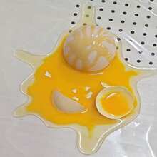 1pc Creative Cracked Egg Phone Holder, Unique Cute Novelty Stress Relief Gadget, Suitable For Office Desk Decor - Yellow - View 10