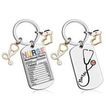Nurse Week Gift For Men Women, Nutritional Facts Nurse Keychain, Work Accessories, Best Nurse Keychain Idea - Multicolor - View 8