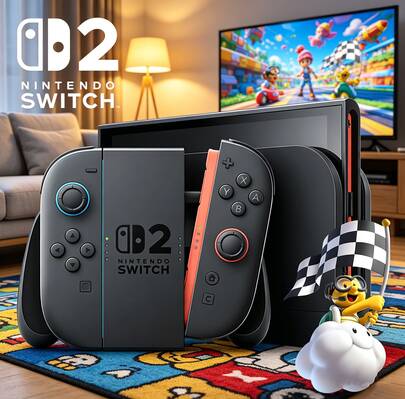  Phiên bản tiêu chuẩn Nintendo Switch 2 dành cho thị trường Hồng Kông (chỉ chơi đơn), màn hình OLED HD 7.9 inch, bộ nhớ dung lượng lớn 256GB, máy chơi game cầm tay di động, micro khử tiếng ồn thông minh, hỗ trợ xuất hình ảnh 4K, tương thích với các game gốc, hệ thống đa ngôn ngữ.
