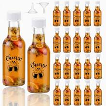 5个/30个装 25毫升/50毫升迷你酒瓶,饮料分装瓶,塑料材质,带瓶盖和标签。适用于蛋白粉摇摇杯、运动水瓶、果汁、饮料、糖浆等。是婚礼、清爽派对、露营、运动、旅行、春假、劳动节的理想之选。 - 透明-(H18) - 查看 3