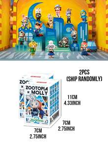 POP MART MOLLY X 迪士尼疯狂动物城盲盒系列，包含12款常规版+1款隐藏版，以经典卡通人物雕像（朱迪·霍普斯、尼克·王尔德、克劳豪瑟）为主题，采用优质PVC/ABS材质，精细还原角色服装和设计，是办公室或家居的可爱桌面摆件，也是送给迪士尼粉丝、MOLLY收藏家、生日、周年纪念日以及动画爱好者的完美礼物，将艺术性和收藏价值完美融合于迷你雕塑之中。 - 彩色 - 查看 13