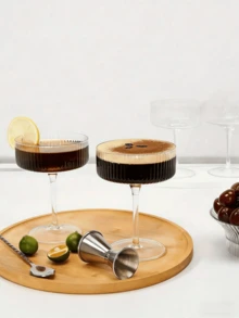 1/5/10pcs Creative Champagne Tower Plastic Cups, Striped Vintage Martini Champagne Cocktail Glasses, Suitable For Wedding, Birthday Party, Bar, Cocktail, Beer, Beverage, Dessert And Other Containers - View 4