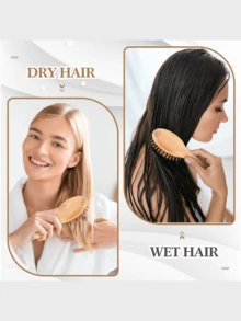 15 Pack Mini Bamboo Hair Brush Bulk Wooden Travel Small Detangling Scalp Massage Brush For Wedding Guest Gifts Bridal Shower Bridesmaid Proposal Favors - 15小號姜色 - 查看 4