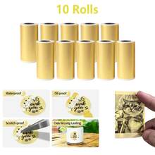 Giấy in nhãn nhiệt tự dính màu vàng và trong suốt, tương thích với máy in bỏ túi mini Phomemo M02/M02 Pro/M02S/M03/M03AS/M04S/P2S, giấy in nhãn chống thấm nước. - Xem 12