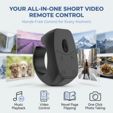 Wireless Rotary Remote Control Ring Compatible With Mainstream Social Media Short Video Platforms, Hands-Free Scrolling Shooting, Can Be Used As Camera Remote Control, Selfie Stick, Slider Remote Control, Built-In 30mAh Battery, Ideal For Summer Vacation, Travel And Other Occasions - Multicolor - View 1